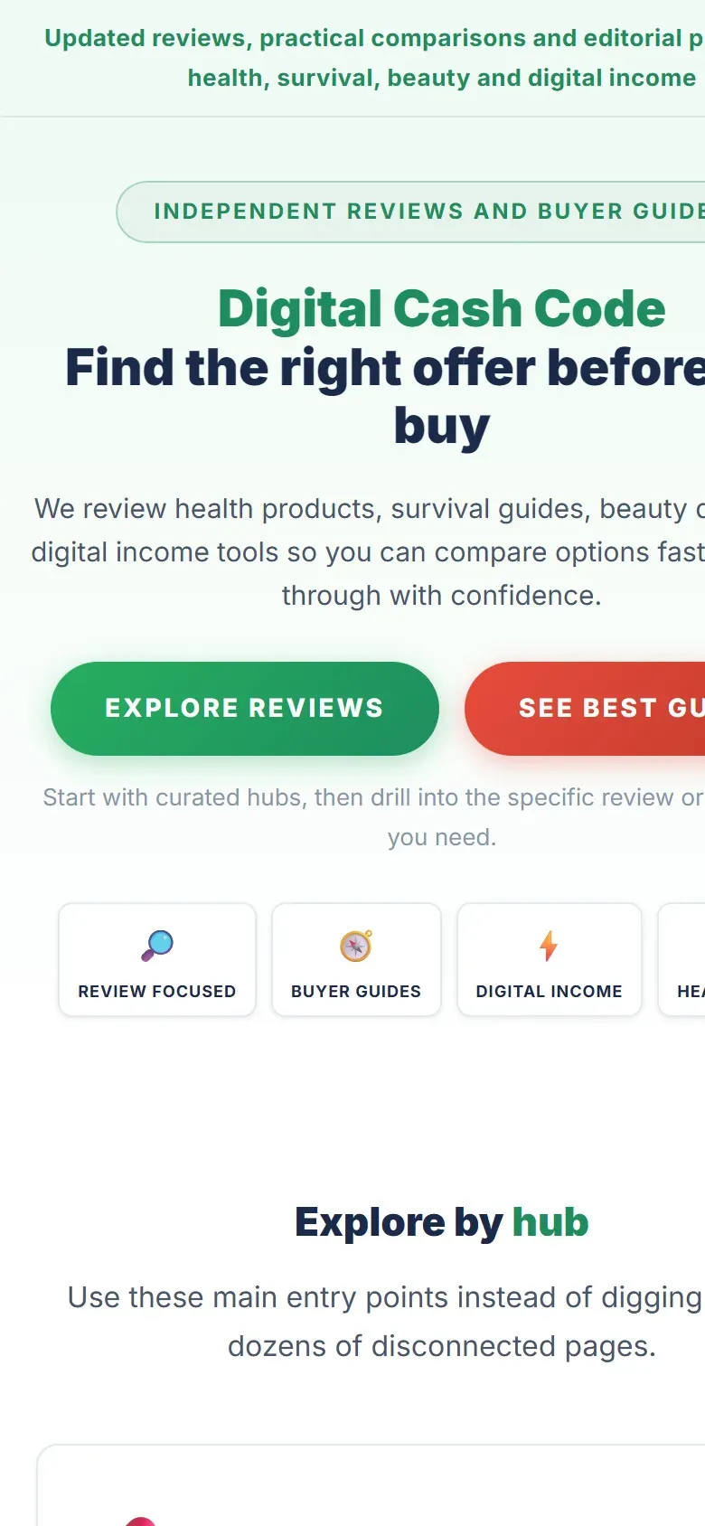 Digital Cash Code — mobile